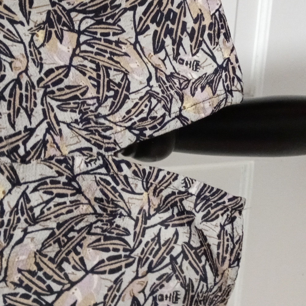 🖤VTG Flax by Jeanne Engelhart🖤 - Black/Tan Floral Print Sleeveless Dress - Picture 9 of 14